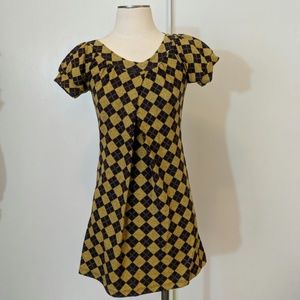 Fall Checkered Sweater Dress